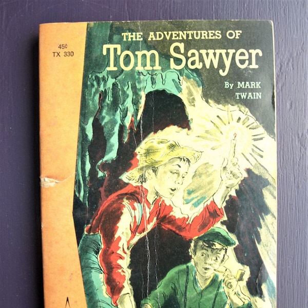 Die Abenteuer von Tom Sawyer von Mark Twain Vintage Paper Back 45 Cent TX 330