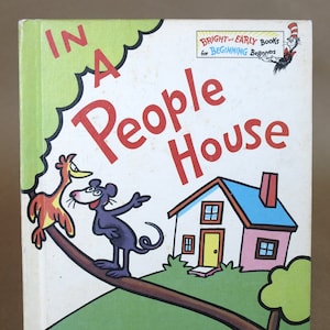 Vintage In A People House von Theo. LeSieg Dr. Seuss 1972 Hell & Früh Hardcover Kinderbuch in Sehr gutem Zustand