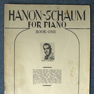 Hanon - Schaum for Piano Book One 1946 Sheet Music - A Belwin Inc Publication