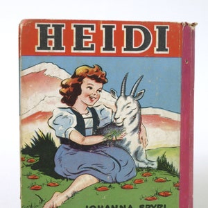 Vintage Children&#39;s Book, &quot;Heidi&quot; by Johanna Spyri; Illust. by H.G. Nicholas - Little Big Classics - Pub. by McLoughlin Bros, 1938 - HC, Good