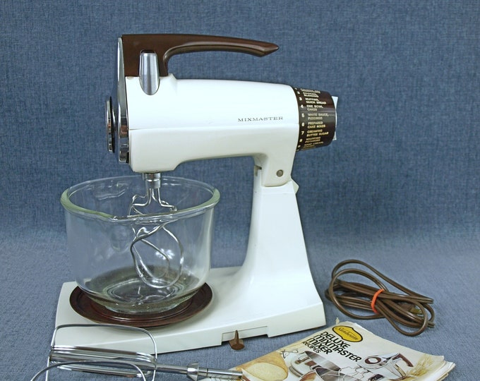 Vintage Sunbeam Deluxe Mixmaster Stand Mixer W/ Original Etsy