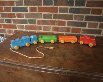 playskool wooden train set