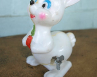 Set of Three Vintage Plastic Bunny Candy Holders Easter Unlimited Inc.