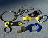Lot of Keychains, Key Rings, Pitch Black Pocket Knife Bottle Opener and Flashlight Combo Whistle