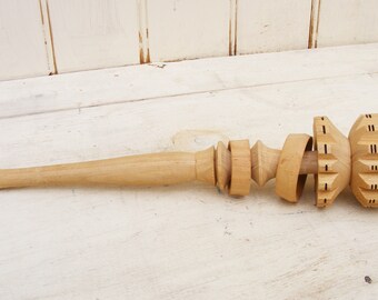vintage wooden baby rattle