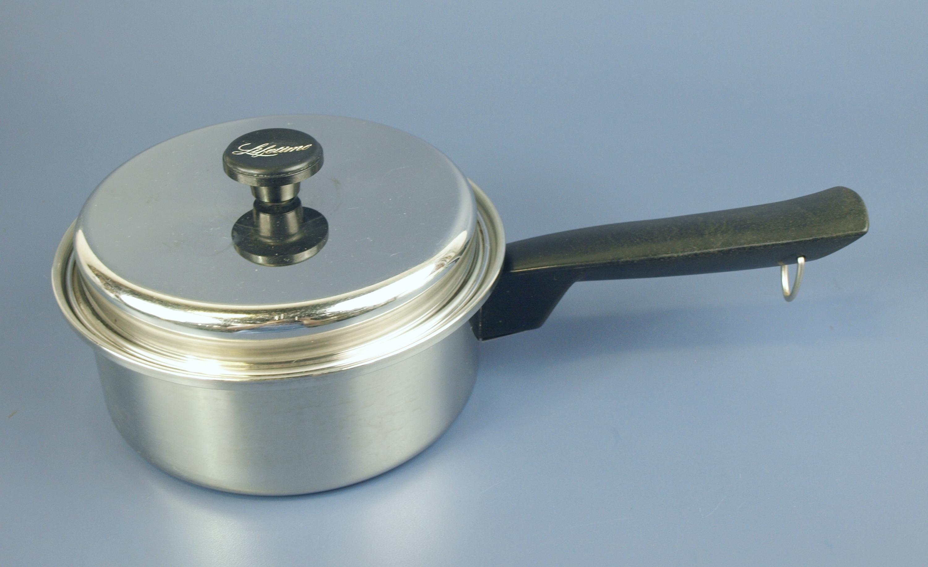 Vintage Duncan Hines Stainless Steel Cookware 3-ply 18-8 Saucepan