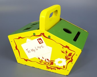 Vintage Holgate Toys Wooden Shape Sorting Basket - Early Learning