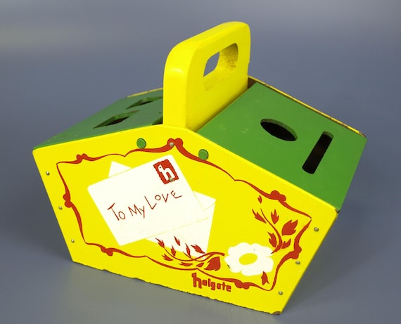 Vintage Holgate Toys Wooden Shape Sorting Basket - Early Learning