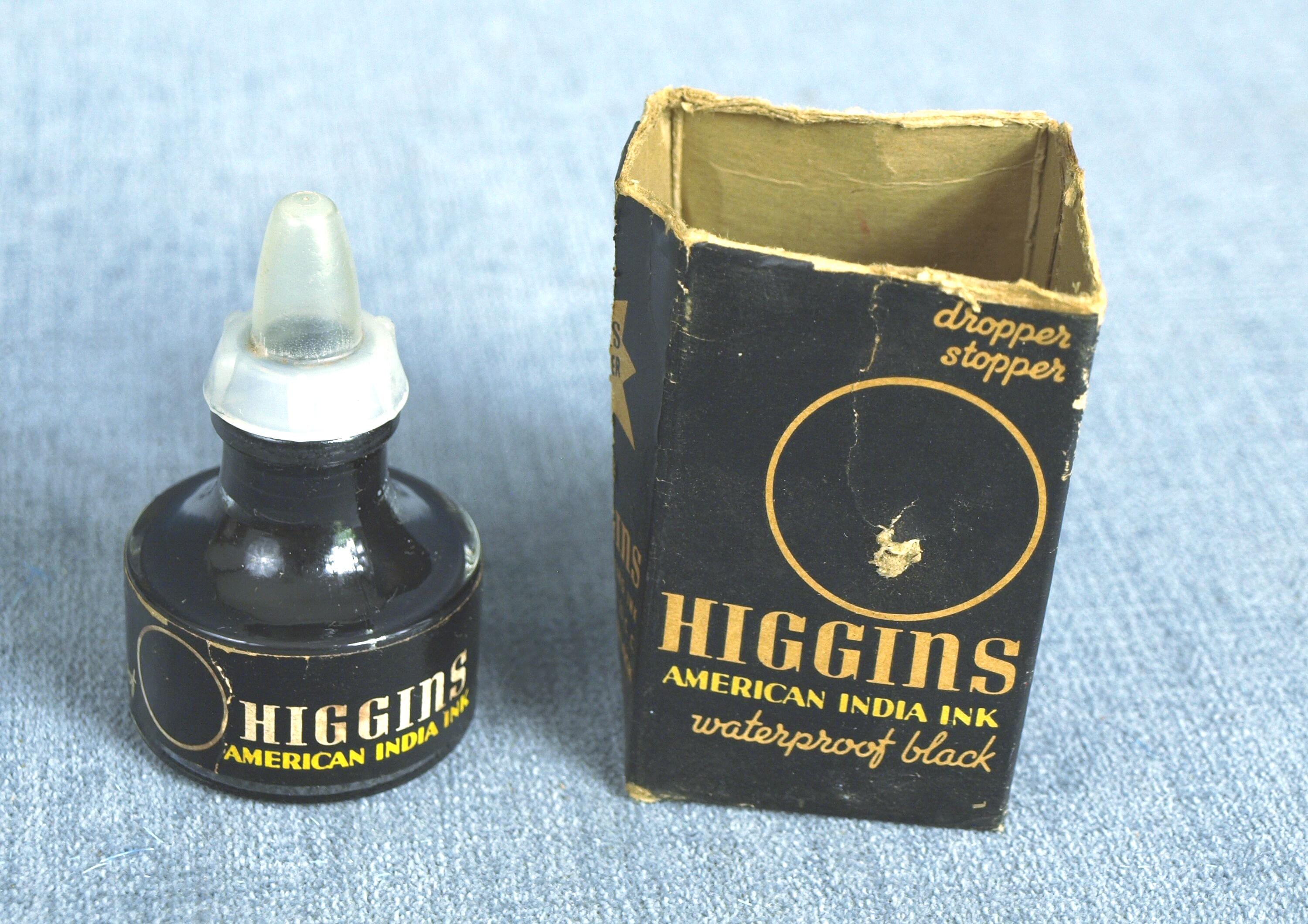 Vintage Higgins Drawing Ink Bottle - Etsy