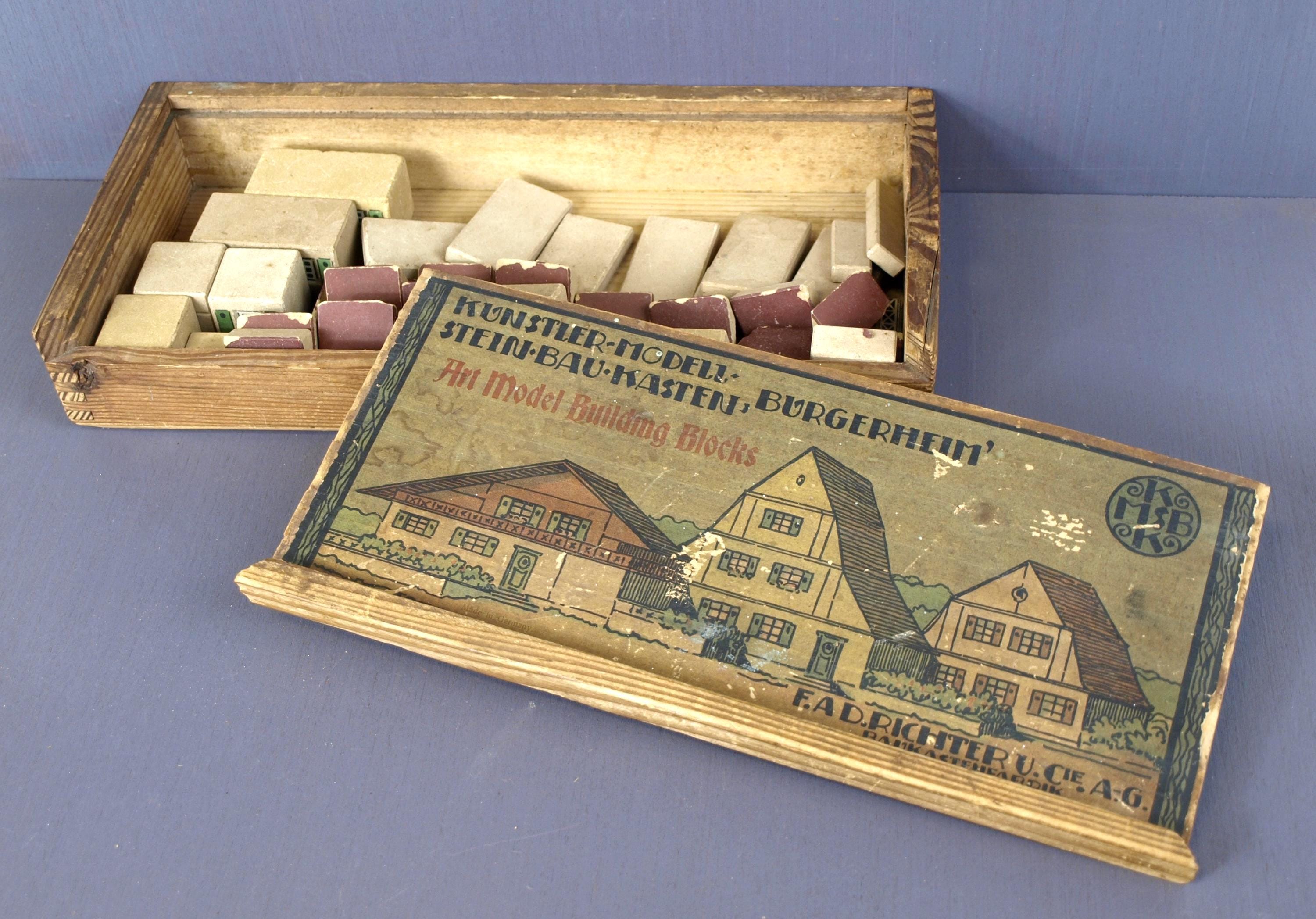 ドイツの100年近く前のブロック積み木 アンテーク Antique German Block Puzzles - Etsy