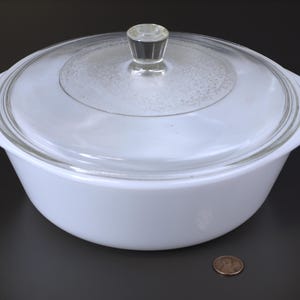 グラスベイク　6個セット　ハンドル付　キャセロール 蓋1個 ヴィンテージ グラスベイク 2クォート ミルクガラス キャセロール皿 No