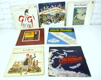 Vintage Movie Soundtrack LP Record Albums lot of 7 - The Best of Chickenman, Sweet Charity, Gigi, The Night They Raided Minsky's