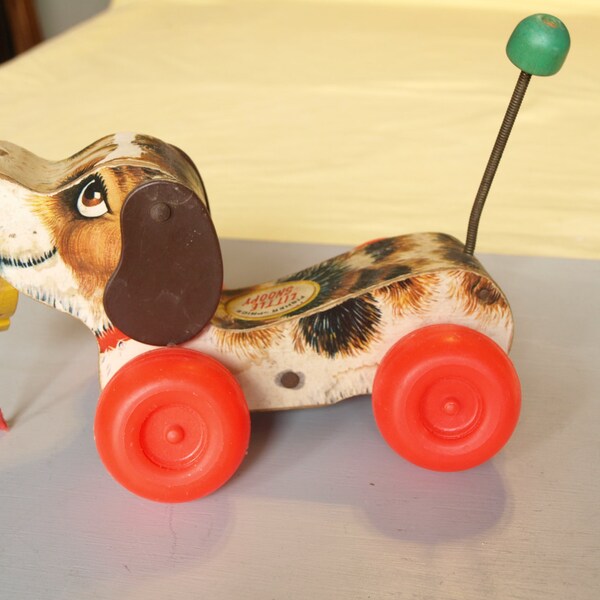 Vintage Little Snoopy Pull Along Toy Made by Fisher Price Circa 1960's