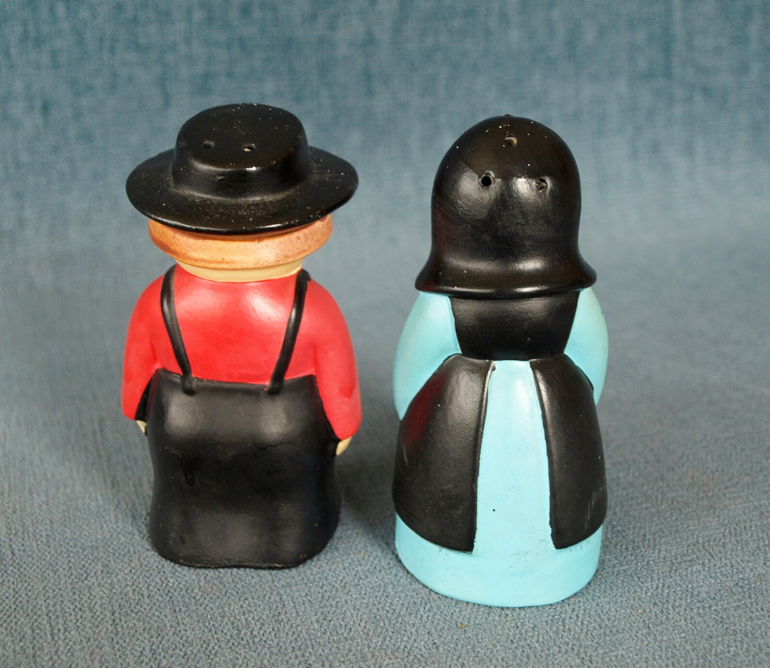 Vintage Porcelain Amish Man and Woman Salt and Pepper Shakers Etsy