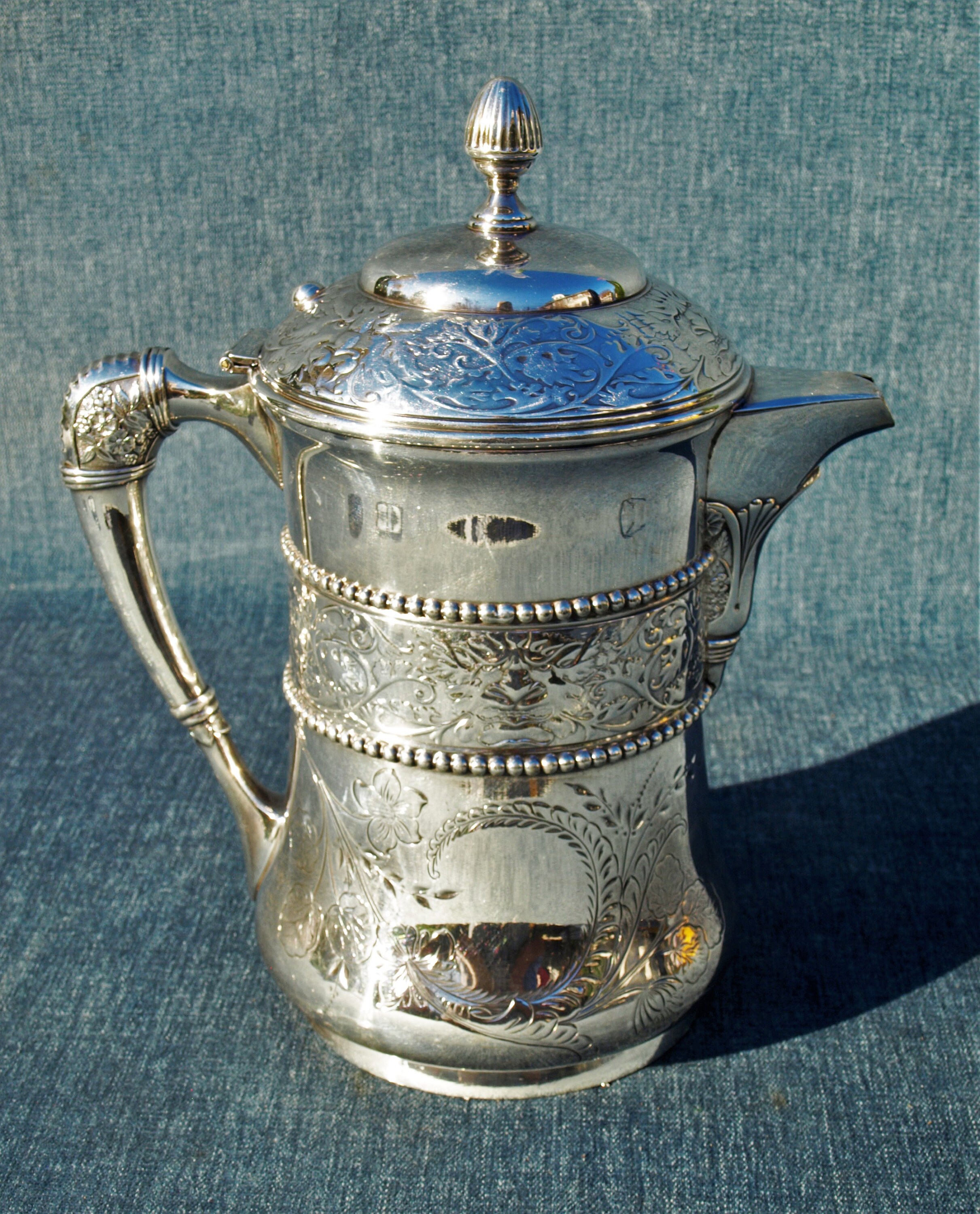 Antique Derby Silver Co Quadruple Silver Plate Large Pitcher Etsy