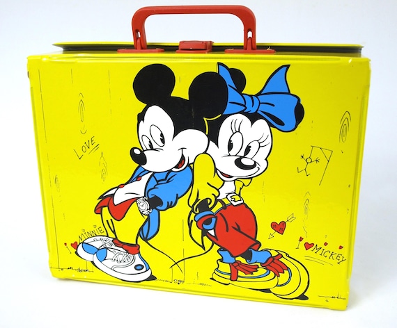 Vintage Mickey and Minnie Mouse Toy Suitcase - Disney Toys