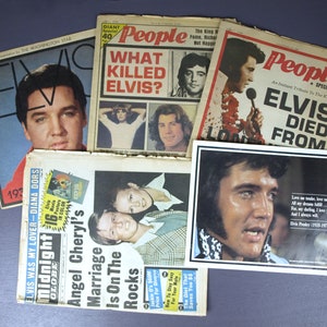 Elvis Presley Tabloid News Lot, Circa 1977 - 5 Pieces Included - Good Condition - Read More Below