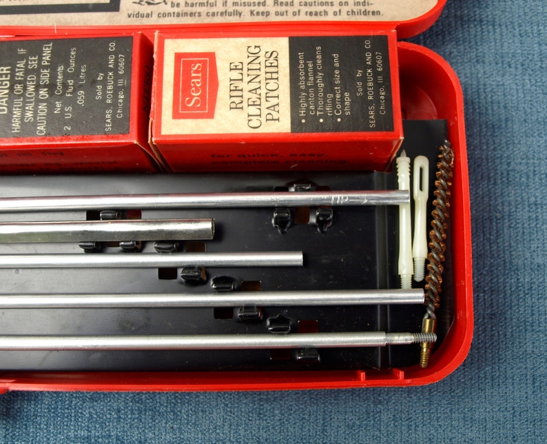Vintage Sears Gun Cleaning Kit for .22 Cal No. 6 20251 in Red Etsy