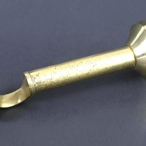 Soporte vintage de latón macizo para barra de cortina de 2,5 cm de diámetro - Acabado pulido brillante - Único - Usado en buen estado