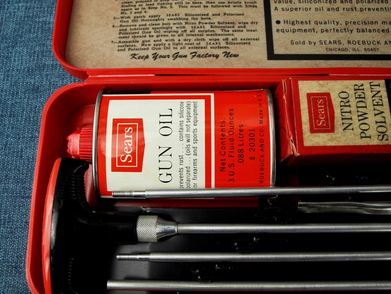 Vintage Sears Gun Cleaning Kit for .22 Cal No. 6 20251 in Red Etsy