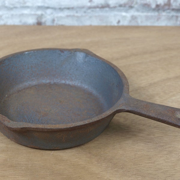 Personal Size Cast Iron Frying Pan Skillet(s) - 6" diameter with Drip Spouts - Many Available - Unmarked and Unseasoned