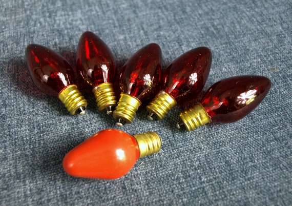 Antique Exhaust Tip Edison C6 Incandescent Pear Christmas Light