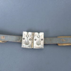 Vintage Lead Sinker Jig Mold with Wooden Handles - Makes One Sinker - Needs Re-Aligned for Functionality - Fishing Sportsman Collectibles