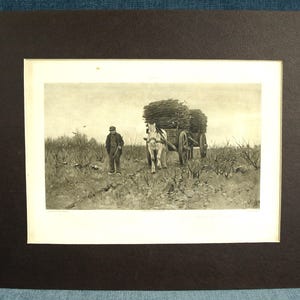 Wood Carts on the Heath by A. Mauve Photogravue Goupil copyright 1893 by Boussod Valadon & Co D. Appleton New York