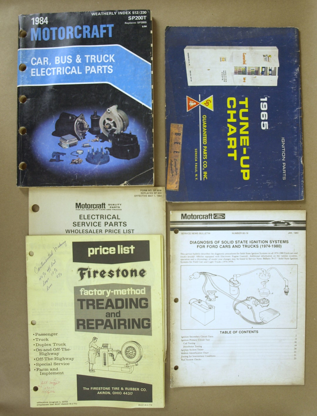 Vintage Motorcraft Auto Parts Catalogs 1984 SP200T Electrical Parts