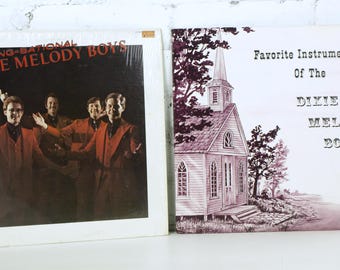 The Dixie Melody Boys - Sing-Sational & Favorite Instumentals Vintage LP Albums - 1970's Demco Records - Lot of 2