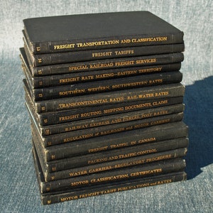 International Library 1940 Railroad Regulation Book Set Encylopedia by Inter. Textbook Co Scranton, PA - Vol. 13-26 - Tariffs, Rates etc.