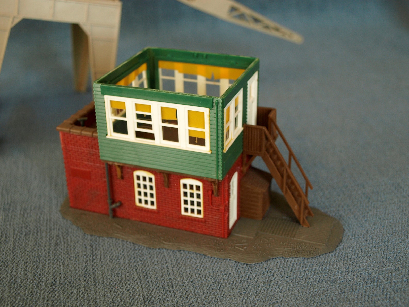 Vintage Plastic Train Set Miniature Bridge Pylons Crane and Etsy