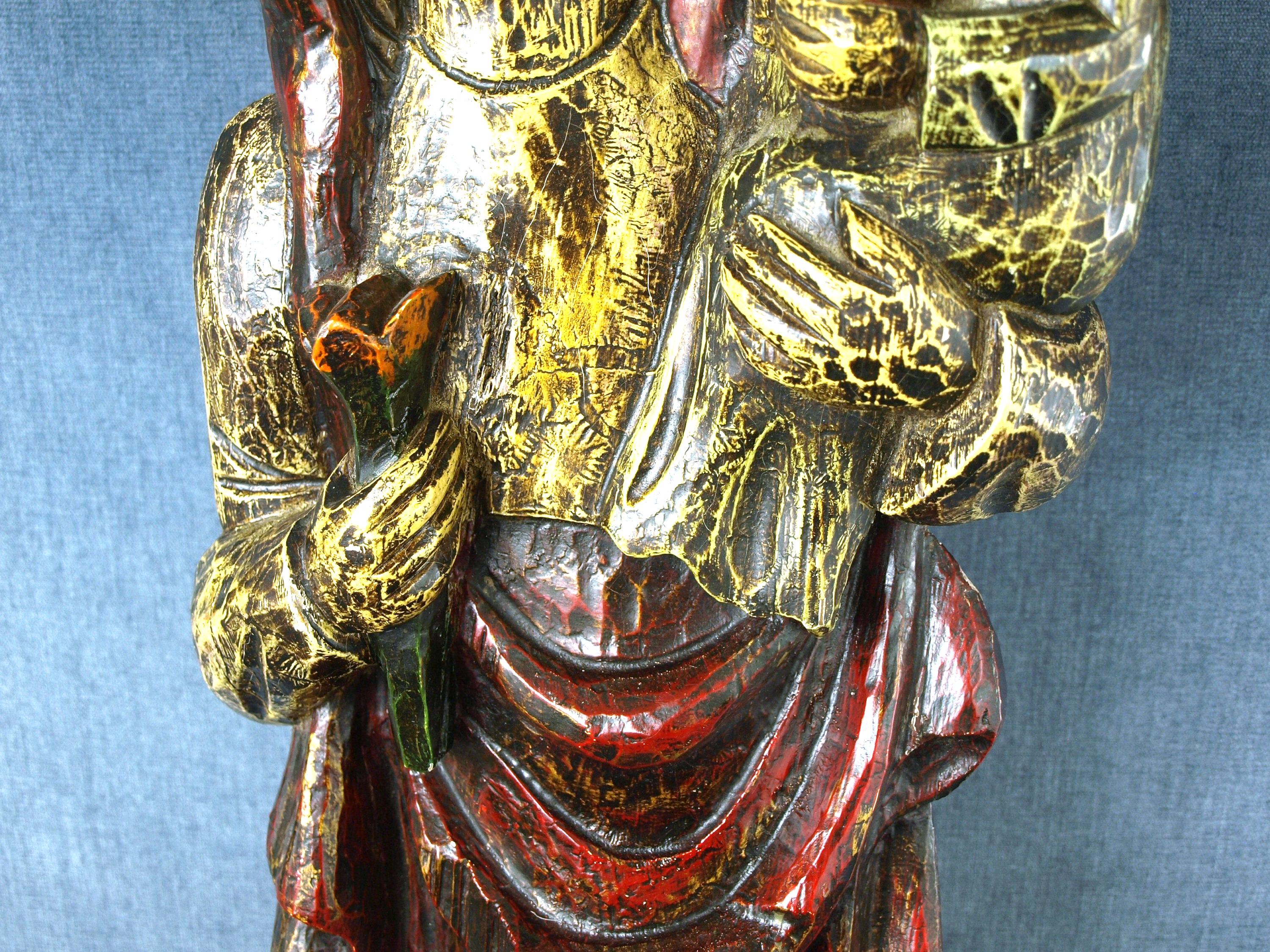 Old Philippines Early 20th Century Gothic Style Polychromed Hand Carved ...
