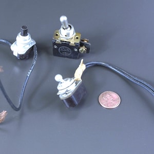 Vintage Leviton Toggle Switch & Push Button Rotary Switch and Carling Toggle Switch - Lot of 3 - Great Condition - 125V Made in USA