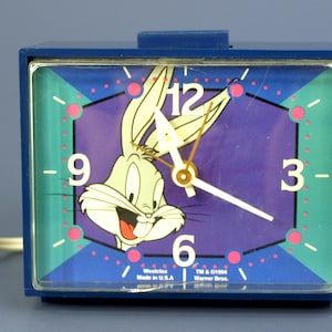 Vintage Bugs Bunny Alarm Clock by Westclox Warner Brothers 1994 - Works - Superb Condition