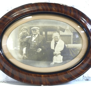 Antique picture frames oval bubble glass - Etsy 日本