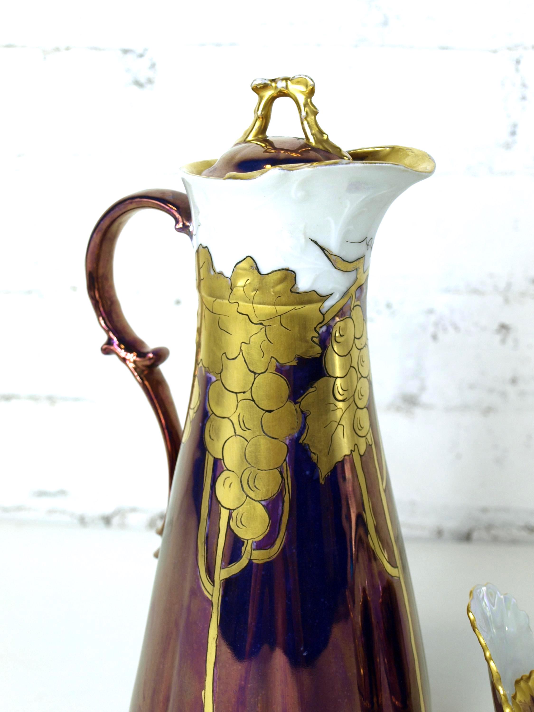 Mieg Vector Antique Late 19th Century Fischer & Mieg of Pirkenhammer, Hand Painted ...