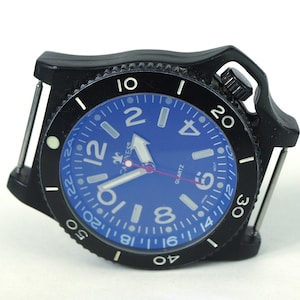 Vintage CANNES HP8058 Water Resistant Quartz Watch with Timing Bezel- German Made - No Band - In Working Condition