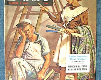 8 marca 1947 r. Saturday Evening Post – magazyn z okresu po II wojnie światowej z okładką Stevena Dohanosa