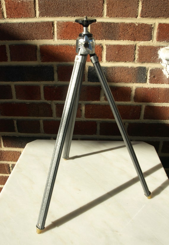 Vintage Camera Tripod by Bilora Model Stabilo 1114 Made in Germany out of Steel Metal Telescoping to 48” Tall