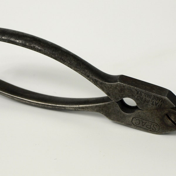 Vintage Utica Tools 7" Steel S.P.A.C. Specialty Armor Cable Cutting Pliers USA