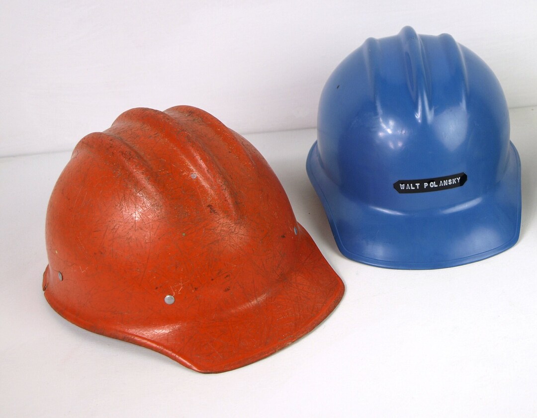 Vintage Bullard Hard Boiled Skull Cap Hard Hat With Harness 1970's Blue