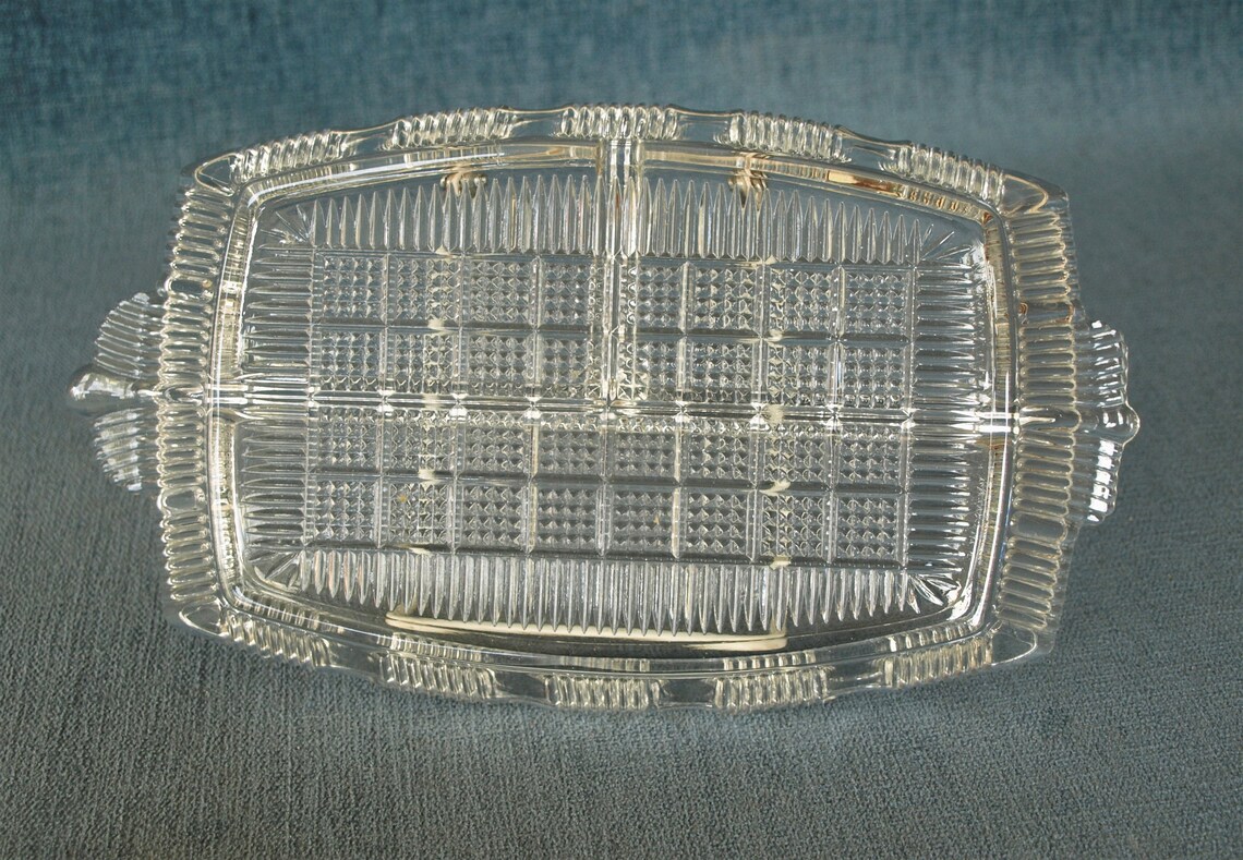 Vintage Art Deco Clear Glass 3 Divided Section Relish Tray Etsy New