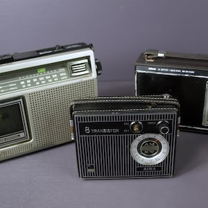 Vintage Radio Lot, 3 Radios Included, One w/ Cassette Deck - ONLY 2 WORKING - For Parts or Repair - Read More Below