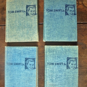 Tom Swift Vintage Books – lot of 4 – His Diving Seacopter, His Atomic Earth Blaster, His Giant Robot and His Rocket Ship