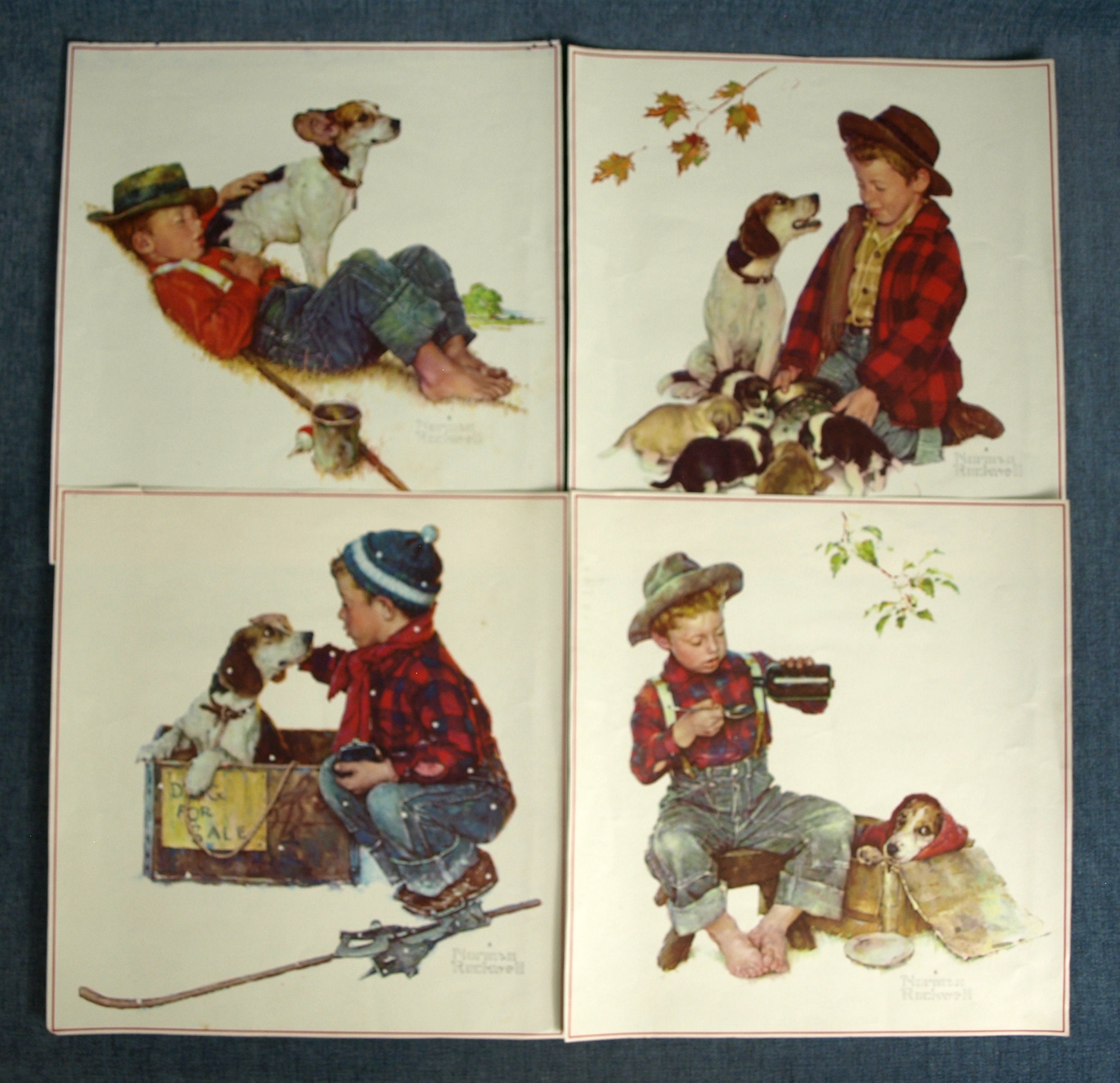 Vintage 1984 2040 Norman Rockwell Four Ages of Love Four Seasons Calendar 