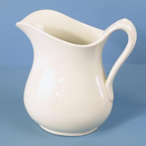 Vintage Royal Crownford Ironstone Weatherby Hanley Royal Falcon Ware Cream Porcelain Pitcher Made Made in England In Excellent Condition