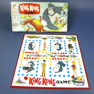 Vintage 1966 King Kong Board Game No. 4720 by Milton Bradley Complete Game Made in USA in Very Good Condition - Complete