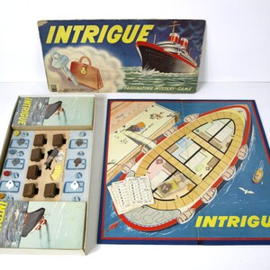 Vintage Game of Intrigue by Milton Bradley Company - Circa 1950's - Mystery Board Game - No. 4330 - Good Condition