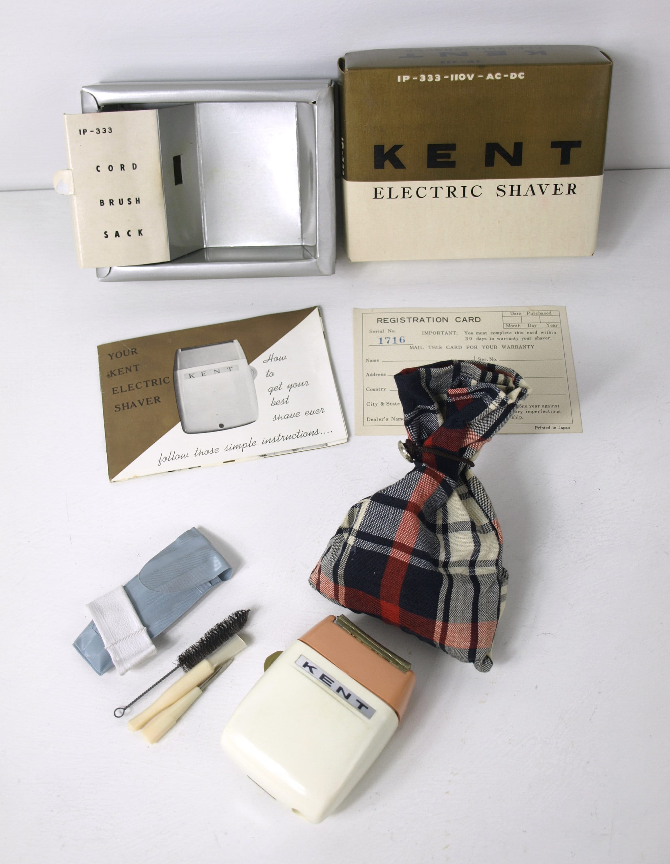 Rare Vintage 1950's Men's Kent Pink Electric Shaver No IP-333 Made in ...